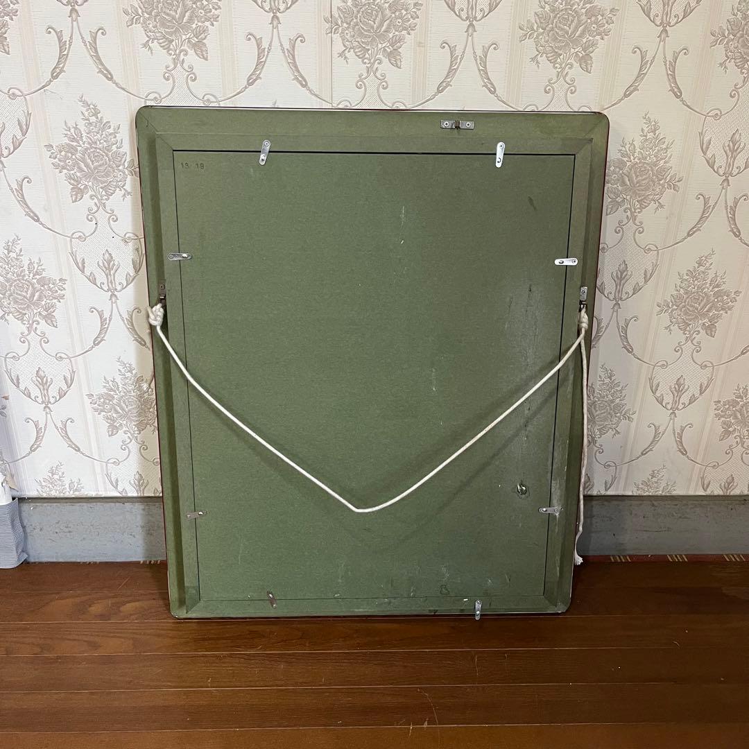 【アンティーク】額装 額縁 油絵 油彩 絵画 花瓶 花 静物画 インテリア雑貨