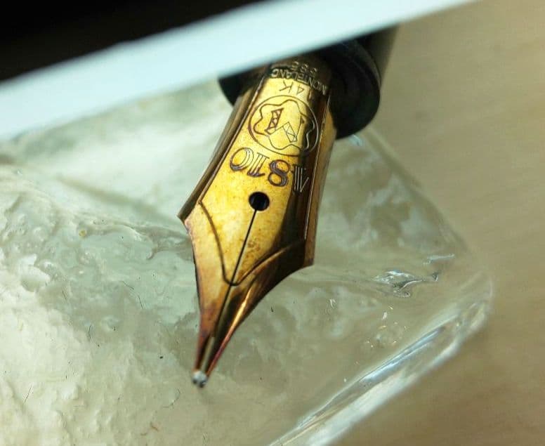 ジャンク品 軸折れ MONTBLANC 14k マイスターシュテュック 万年筆