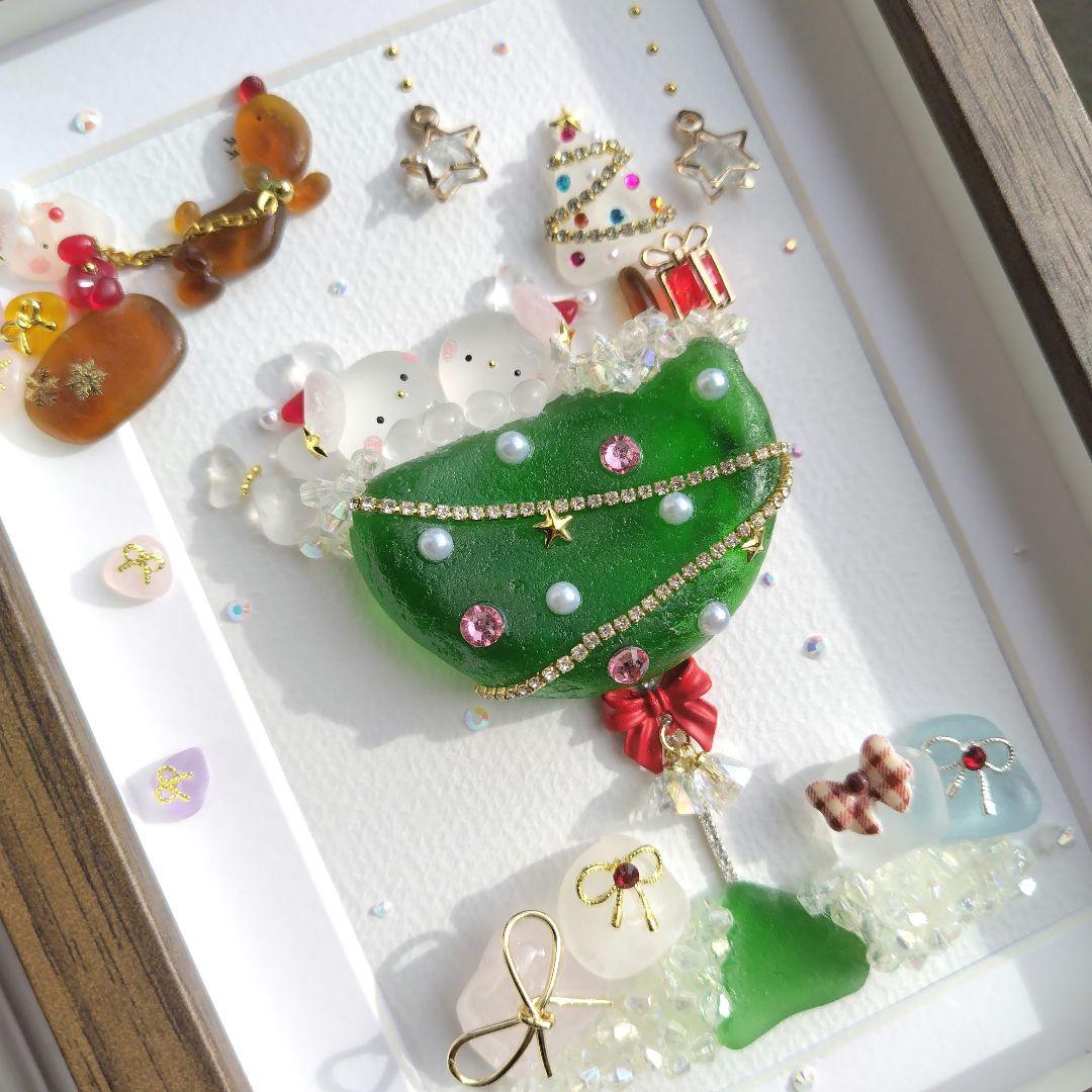 たかりん様 シーグラスアート『 クリスマスの夜に.。.:*☆』