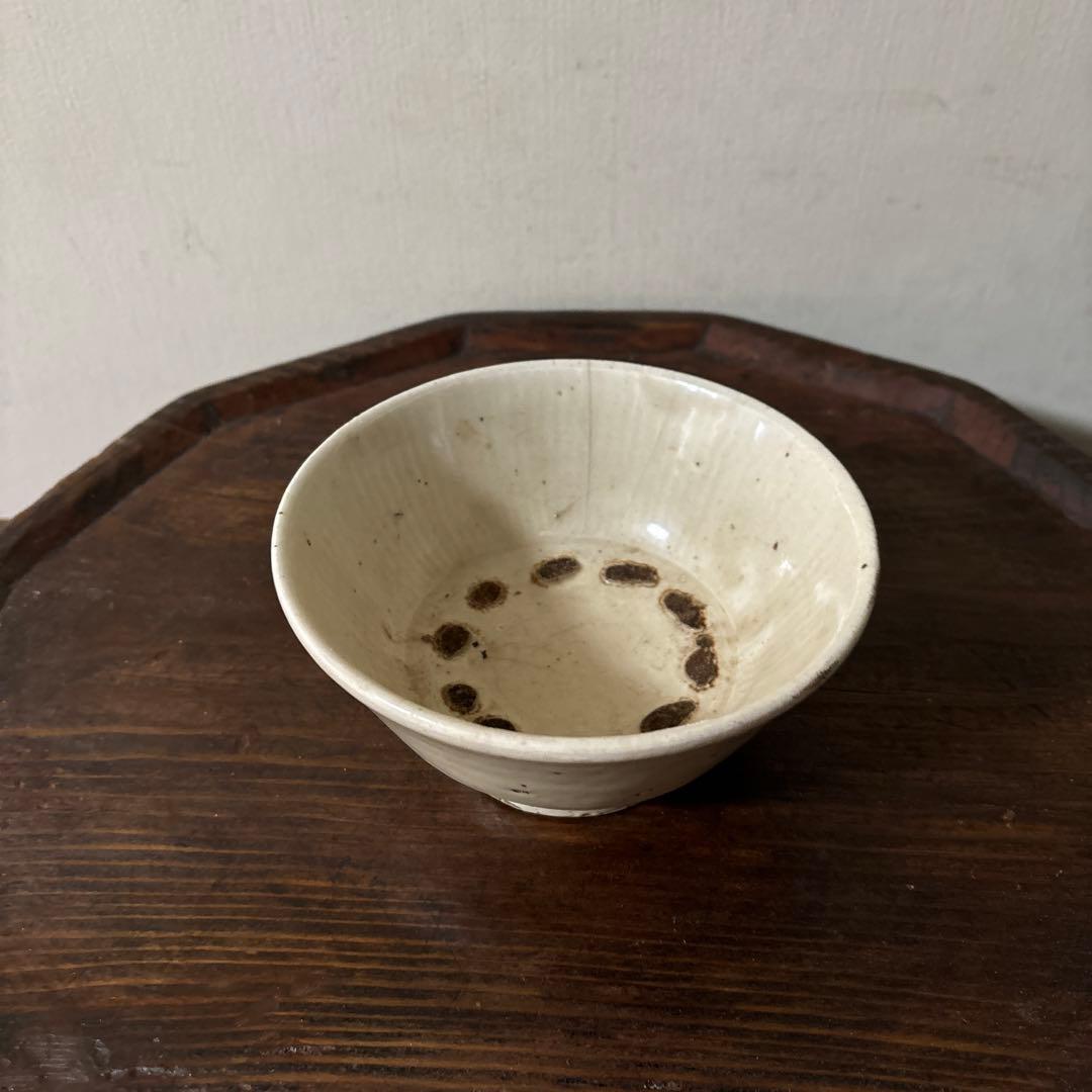 李朝大振り茶碗　鉢　白磁　韓国骨董品.アンティーク.古民芸.立原正秋