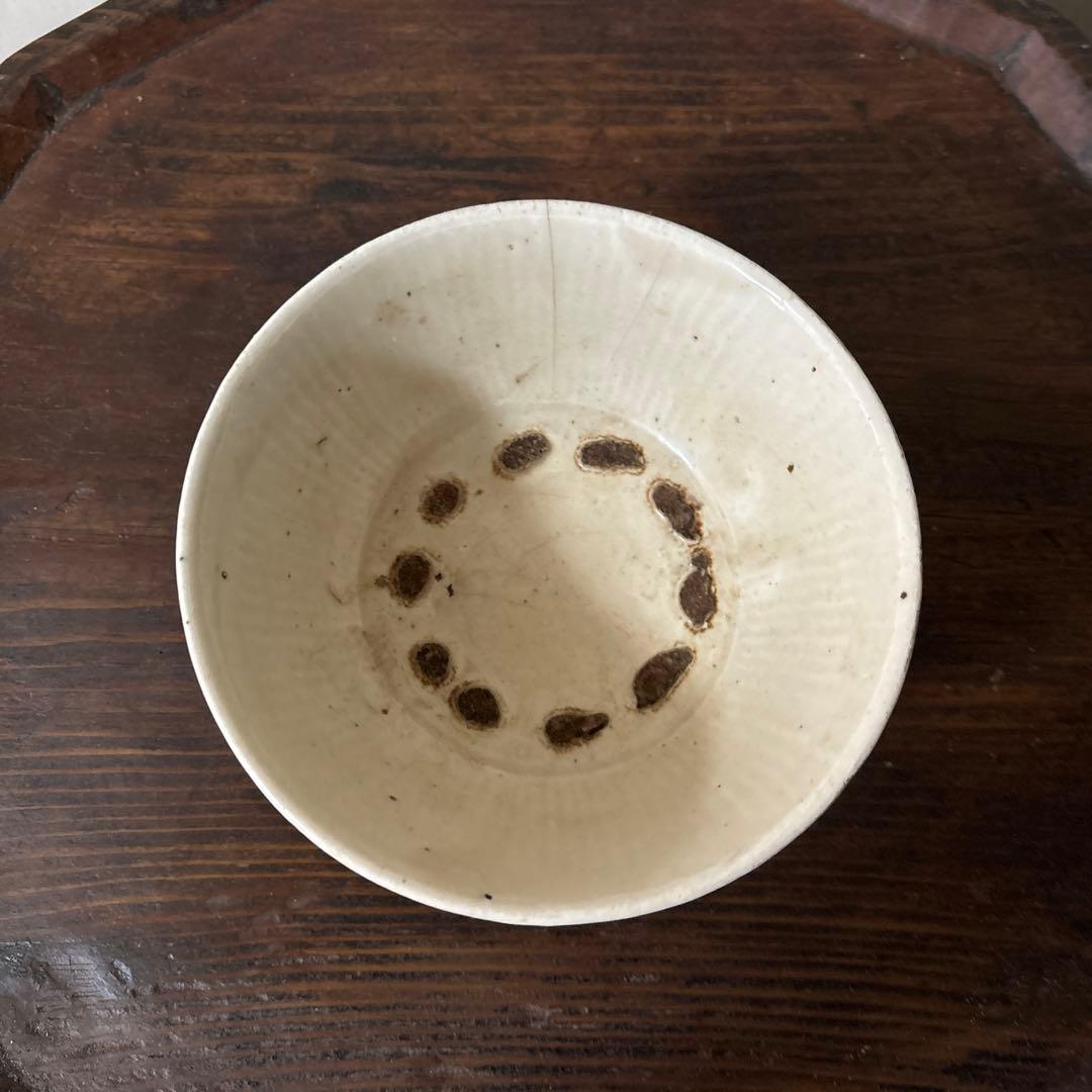 李朝大振り茶碗　鉢　白磁　韓国骨董品.アンティーク.古民芸.立原正秋