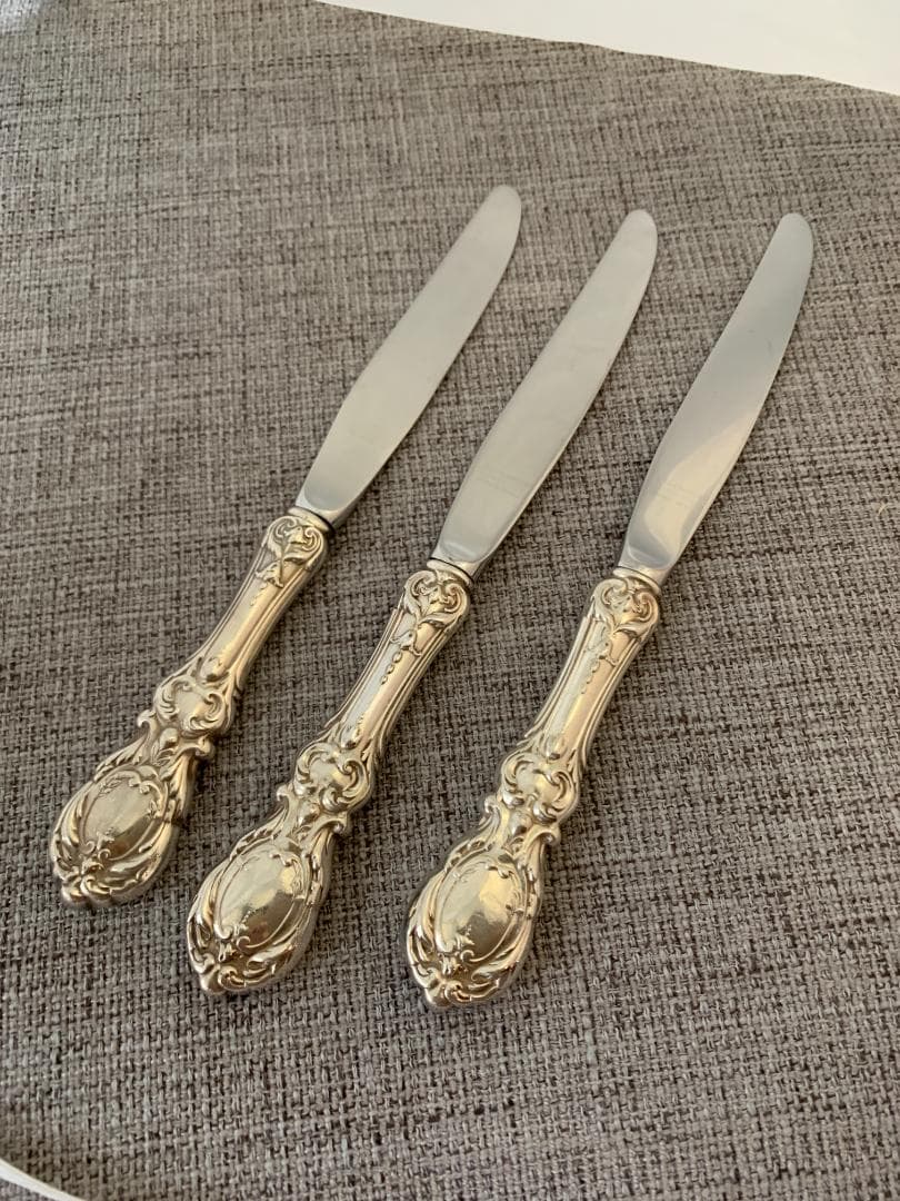REED&BARTON　純銀製　リード＆バートン　スターリングテーブルナイフ3本