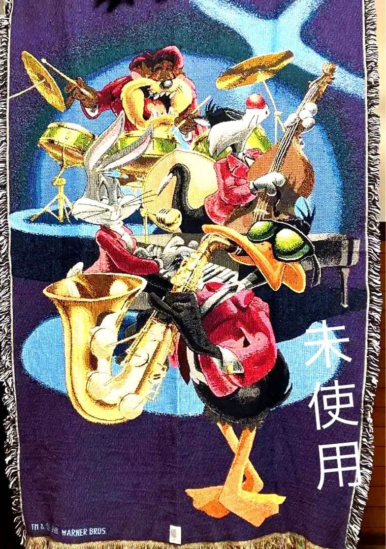 アメリカ製　ルーニートゥーン　ジャズバンド　ゴブラン織　タペストリー
