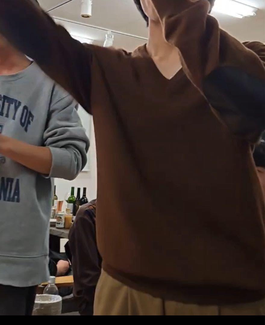 maison margiela セーター　ブラウン　エルボーパッチ