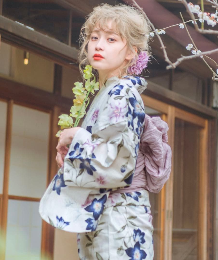 utatane 和歌山染工日本染め　京藤色の桔梗しらべ