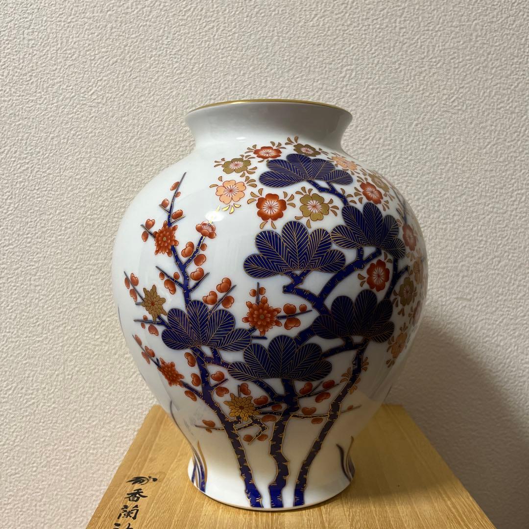 （古伊万里四季）花瓶/美品