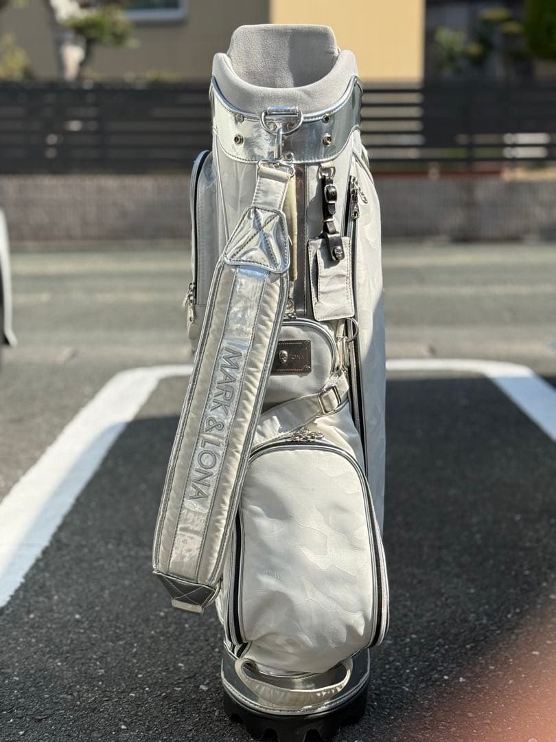 MARK & LONA シルバー カモフラ キャディバッグ ※フードカバー無し