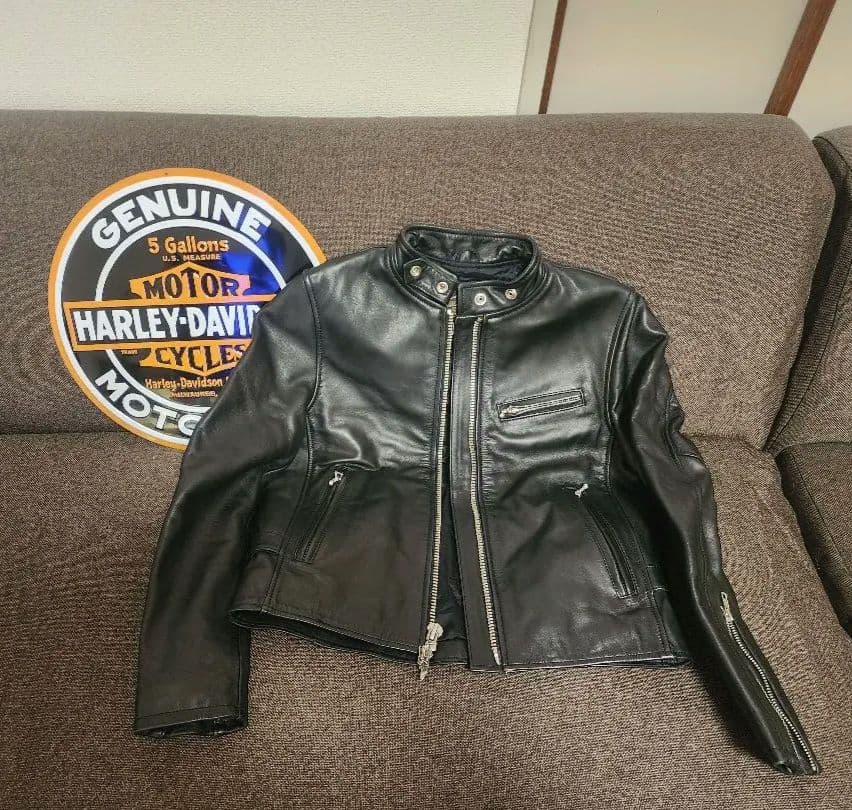 ハーレーダビッドソン　レディース ブラック レザージャケット ライダース　M