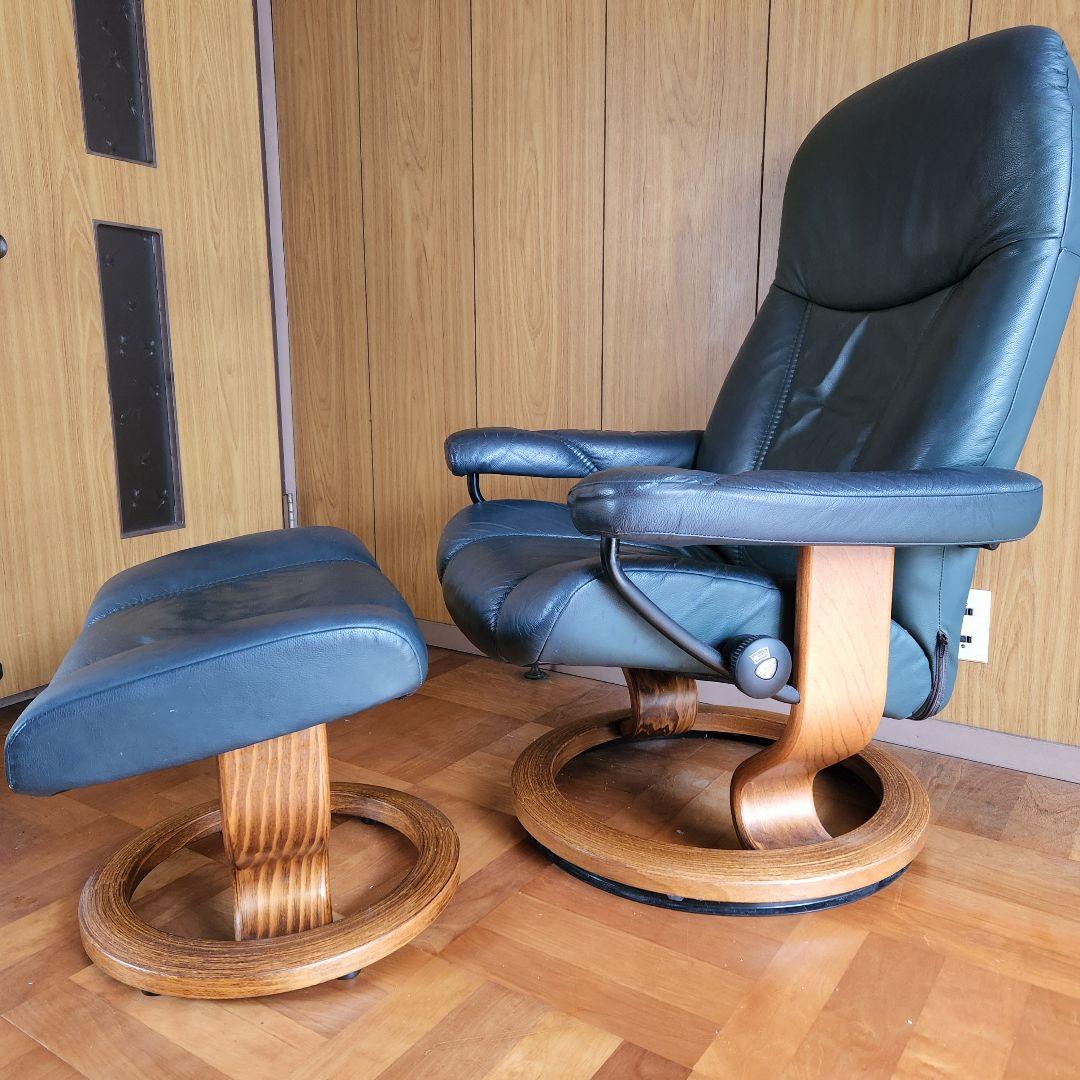 注:セット販売　EKORNES エコーネス ストレスレスチェア オットマン付