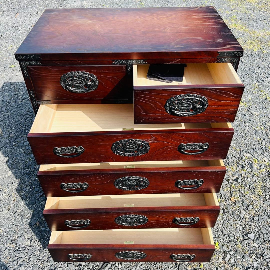 民芸箪笥　装飾金具　和箪笥　整理箪笥