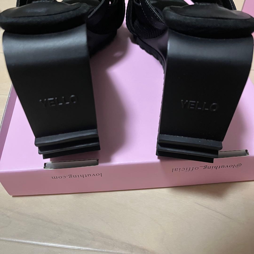 TANK DEFORMED WEDGE SANDALS Lサイズ YELLO