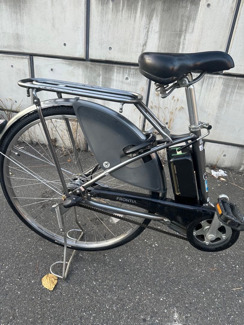 ブリヂストン電動アシスト自転車 グレー バスケット付き