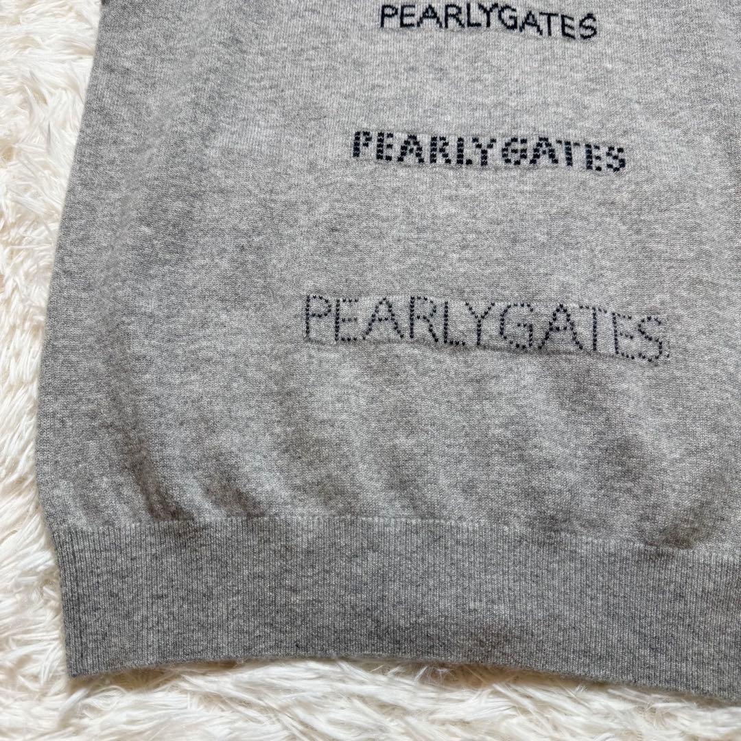 22様未使用級 パーリーゲイツ 現行 カシミヤ ジップニットベスト 定価3.7万