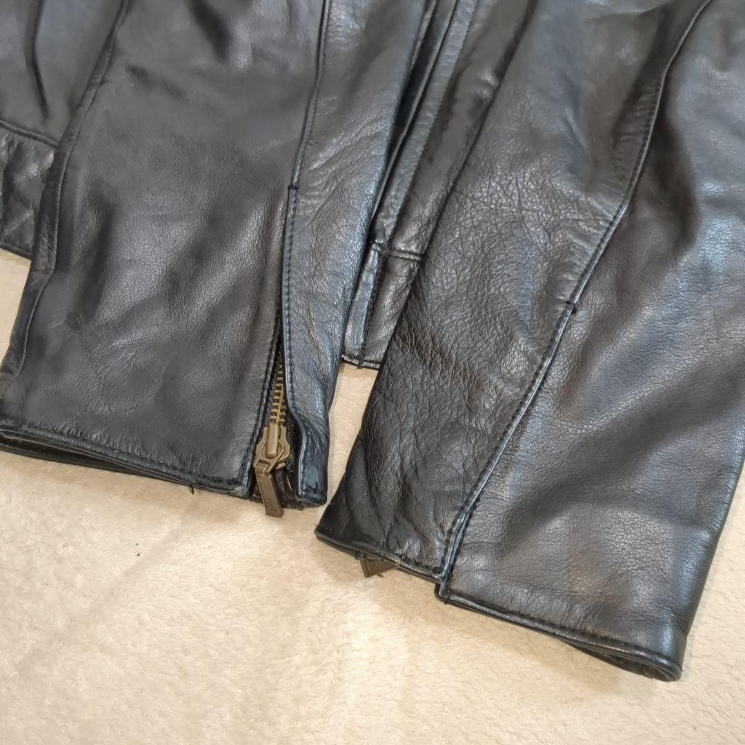 美品 オールドギャップ 牛革 レザージャケット ブラック ライダース