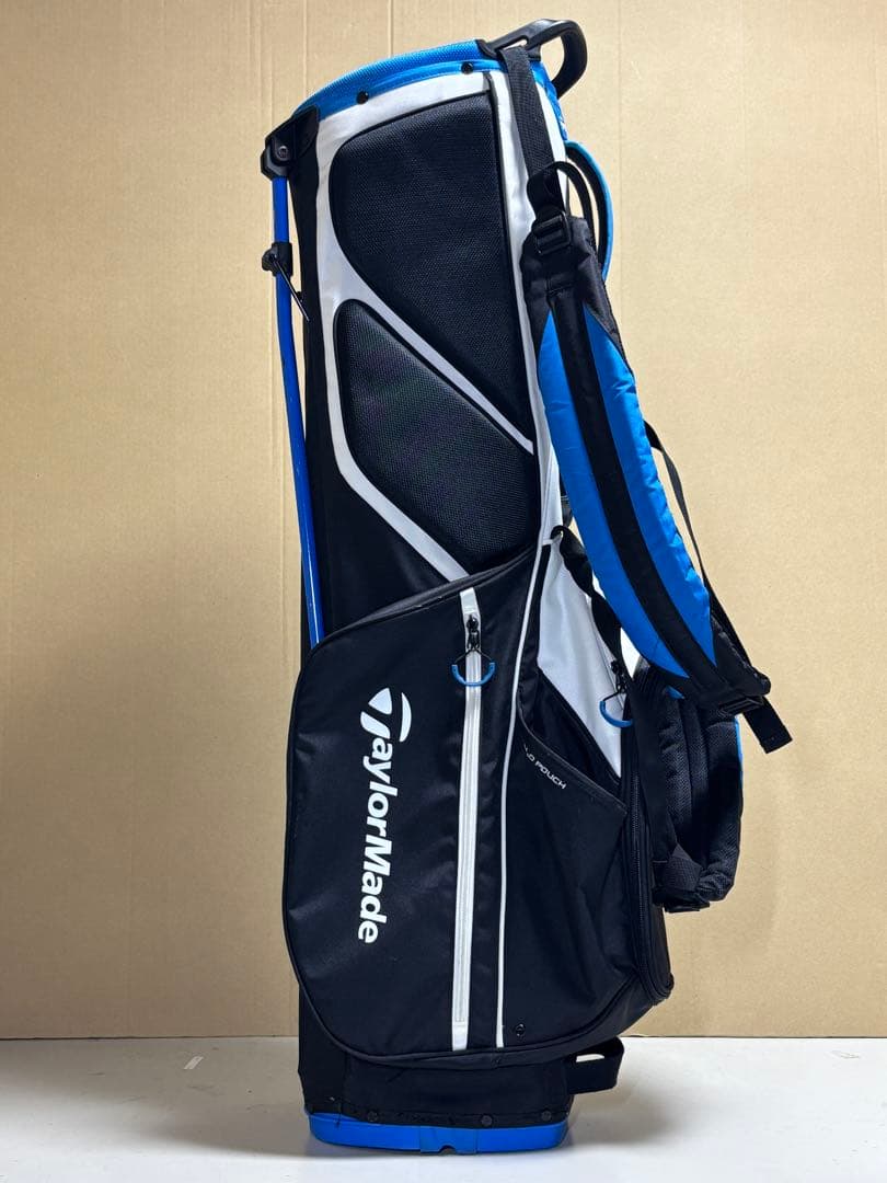 中古品　テーラーメイド　スタンド式　キャディバッグ　ブルー/ホワイト/ブラック