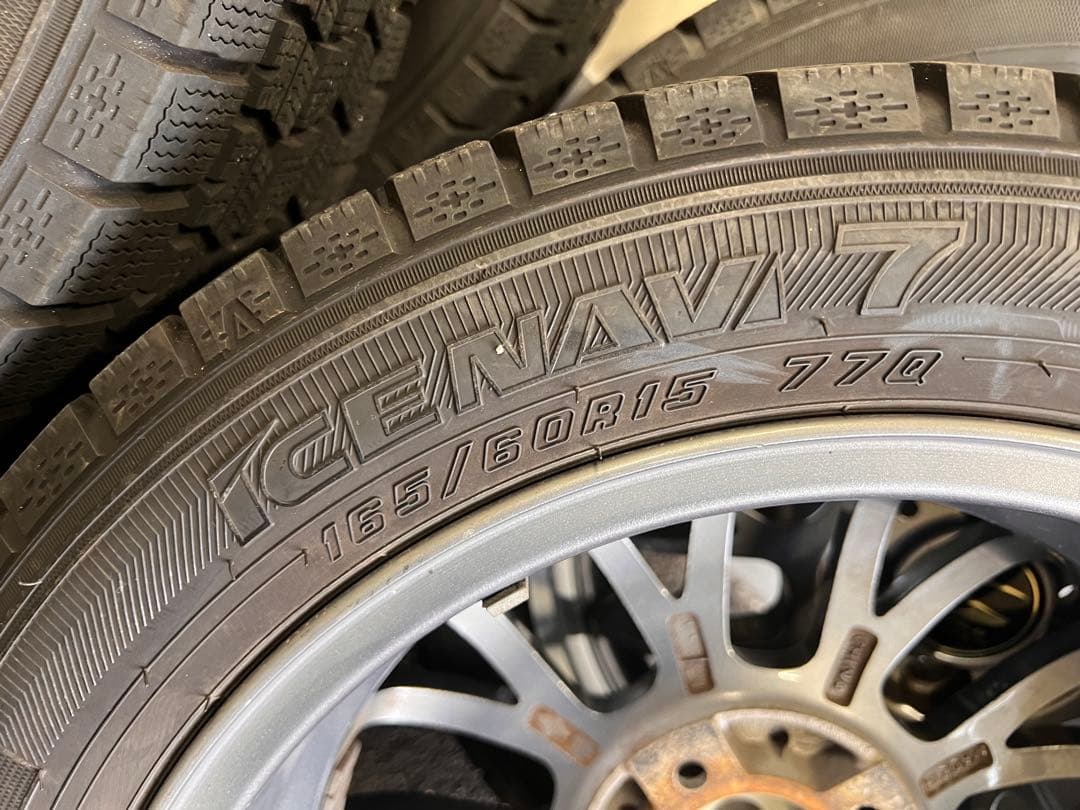 スタッドレスアルミ（S-HOLD）4本セット！165/60R15 アイスナビ7