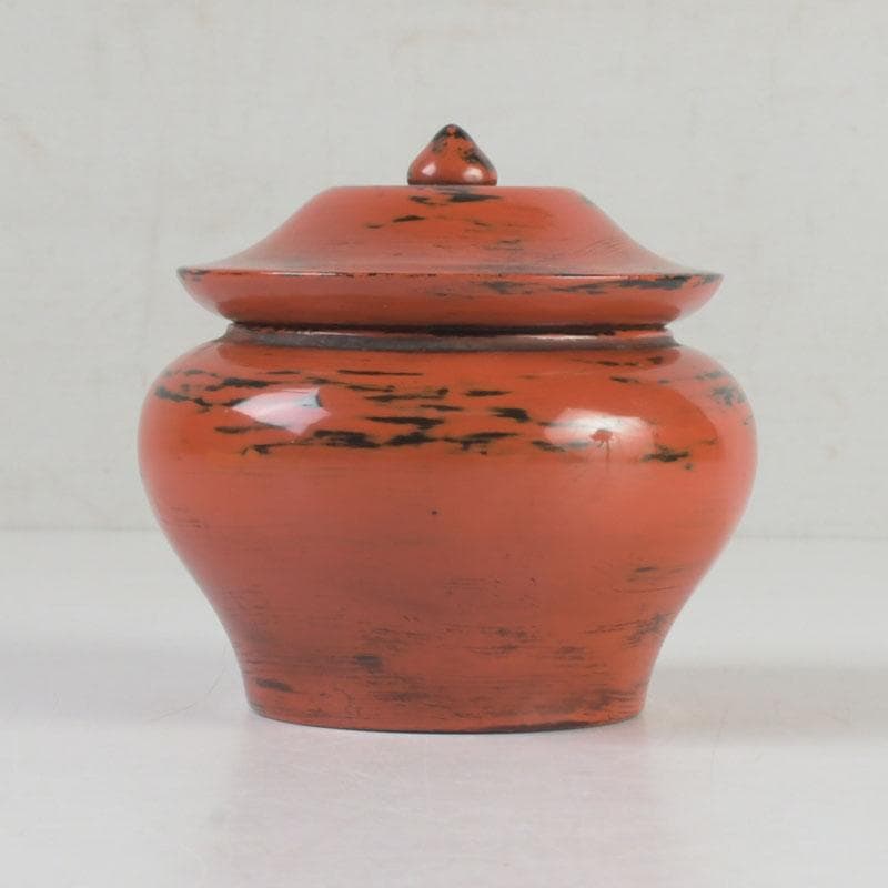 茶道具　青紫園造　根来塗　正倉院御物薬壷形　茶入　共箱　V　9741