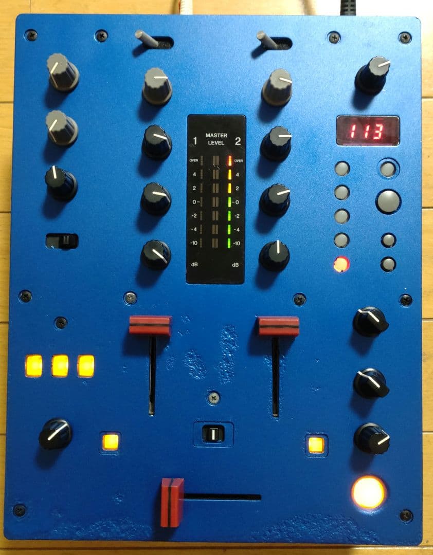 Pioneer　DJM-400　動作確認済　クロスCHフェーダー 交換　ブルメタ