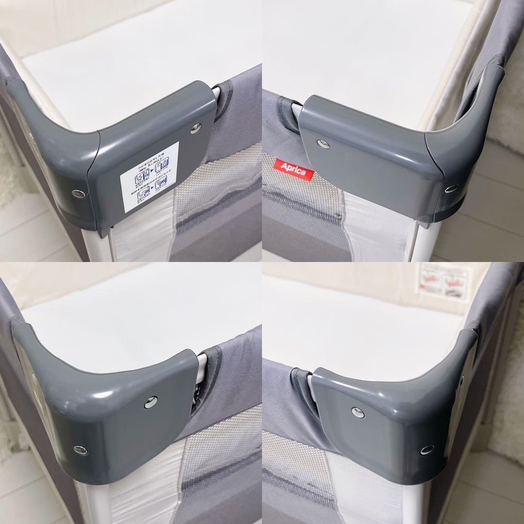 Aprica アップリカ ベビーベッド ココネルエアー AB グレーベアー極美品