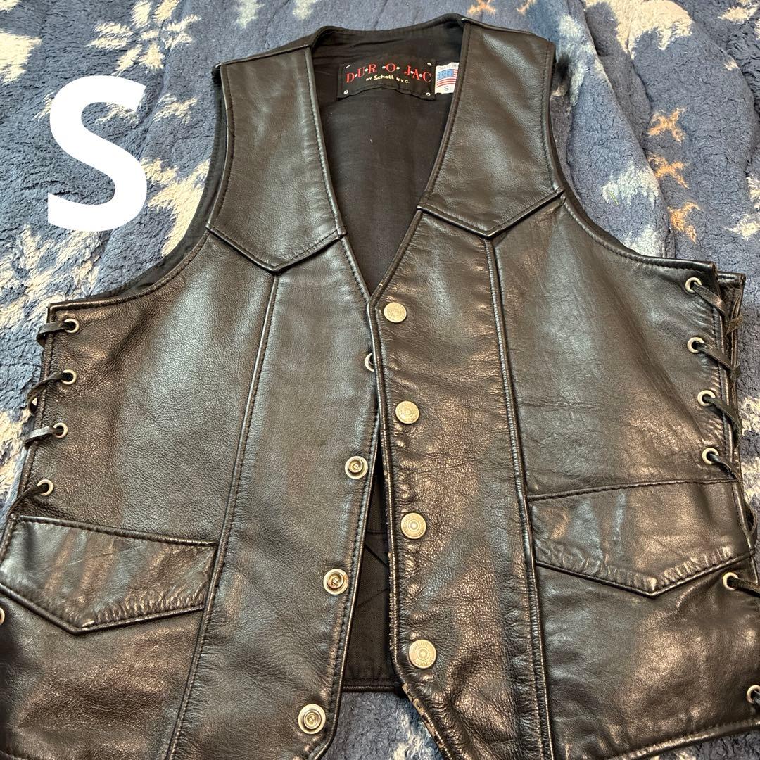 の*の様 schott レザーベスト　レザージャケット　サイズS