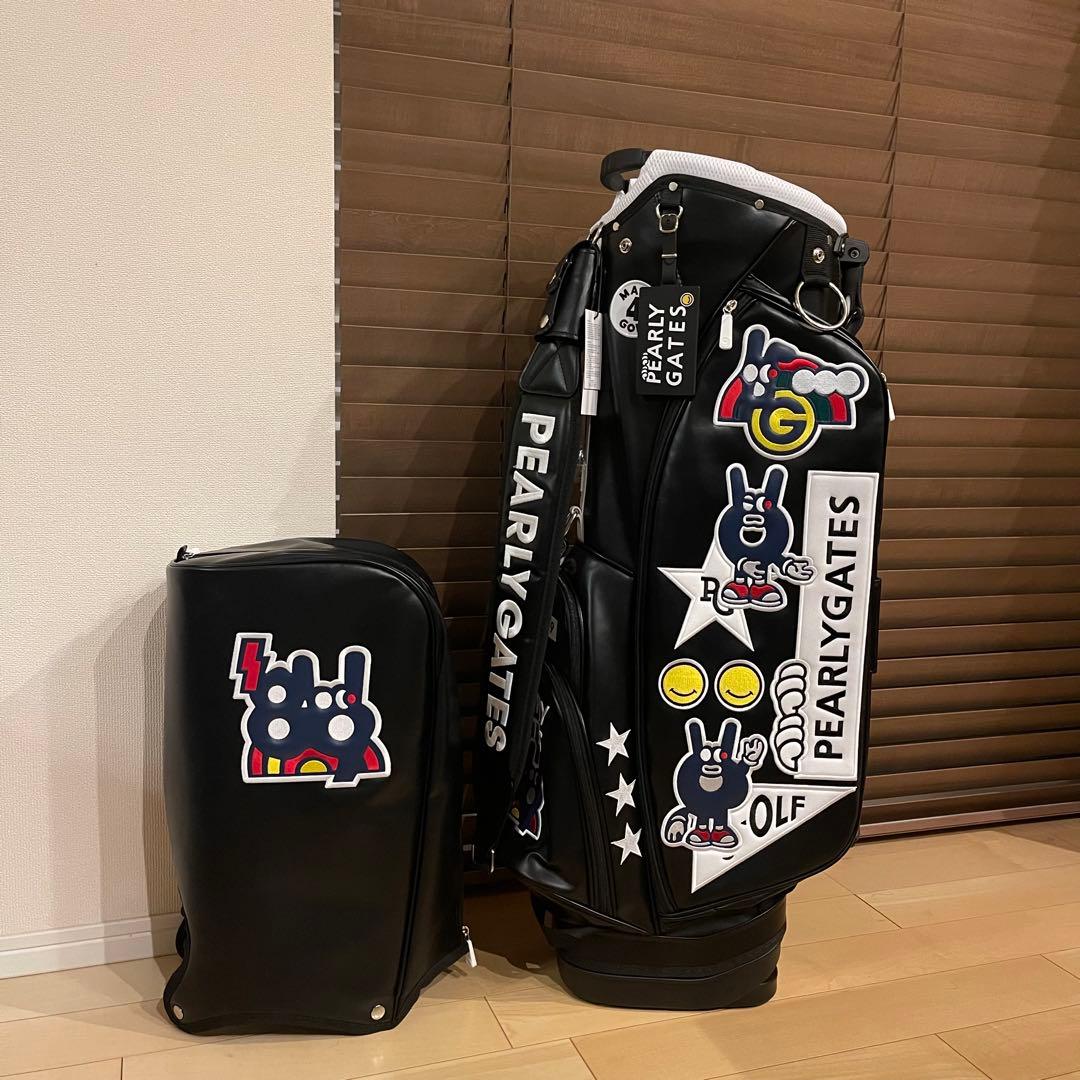 【即発送】PEARLY GATESパーリーゲイツ キャディバッグ ゴルフバッグ黒