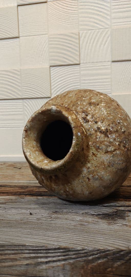 信楽　踞壺　谷清右衛門　一苔　共箱