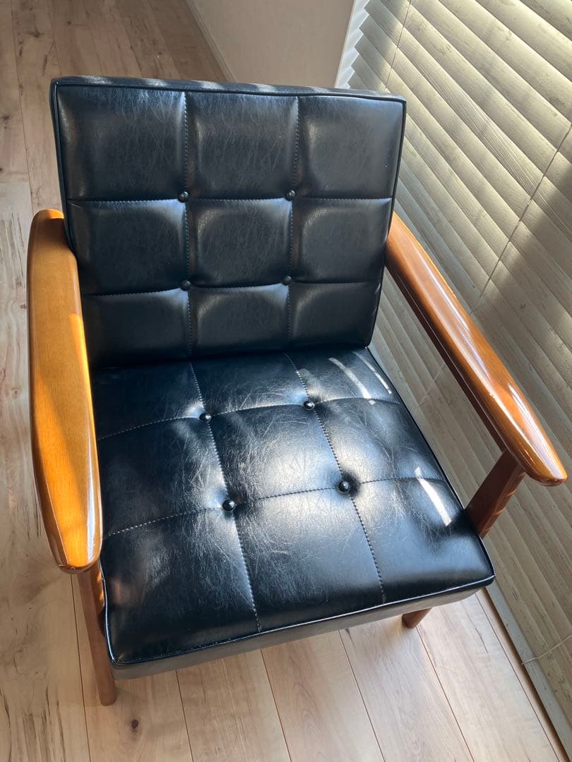カリモク60 　Kチェア　ブラック　1人掛けソファ　ミッドセンチュリー