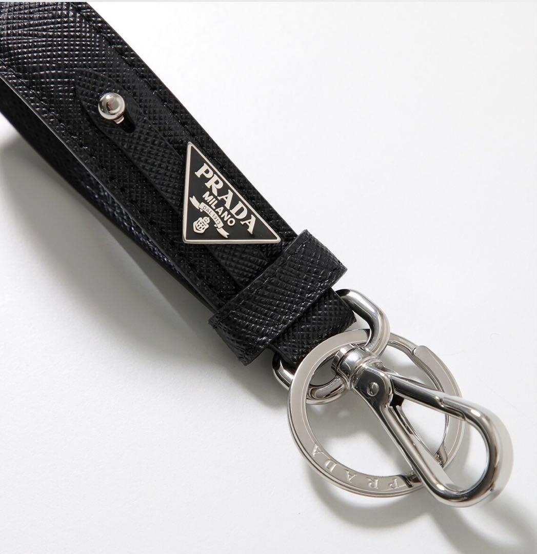 最終値引中【箱・タグ付き】PRADA キーリング・ブラック　ナイロン