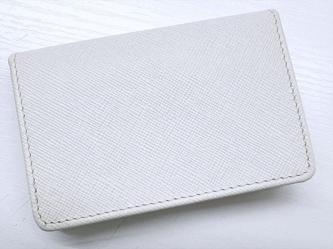 美品 PRADA プラダ レザー ロゴ カードホルダー 名刺入れ ケース