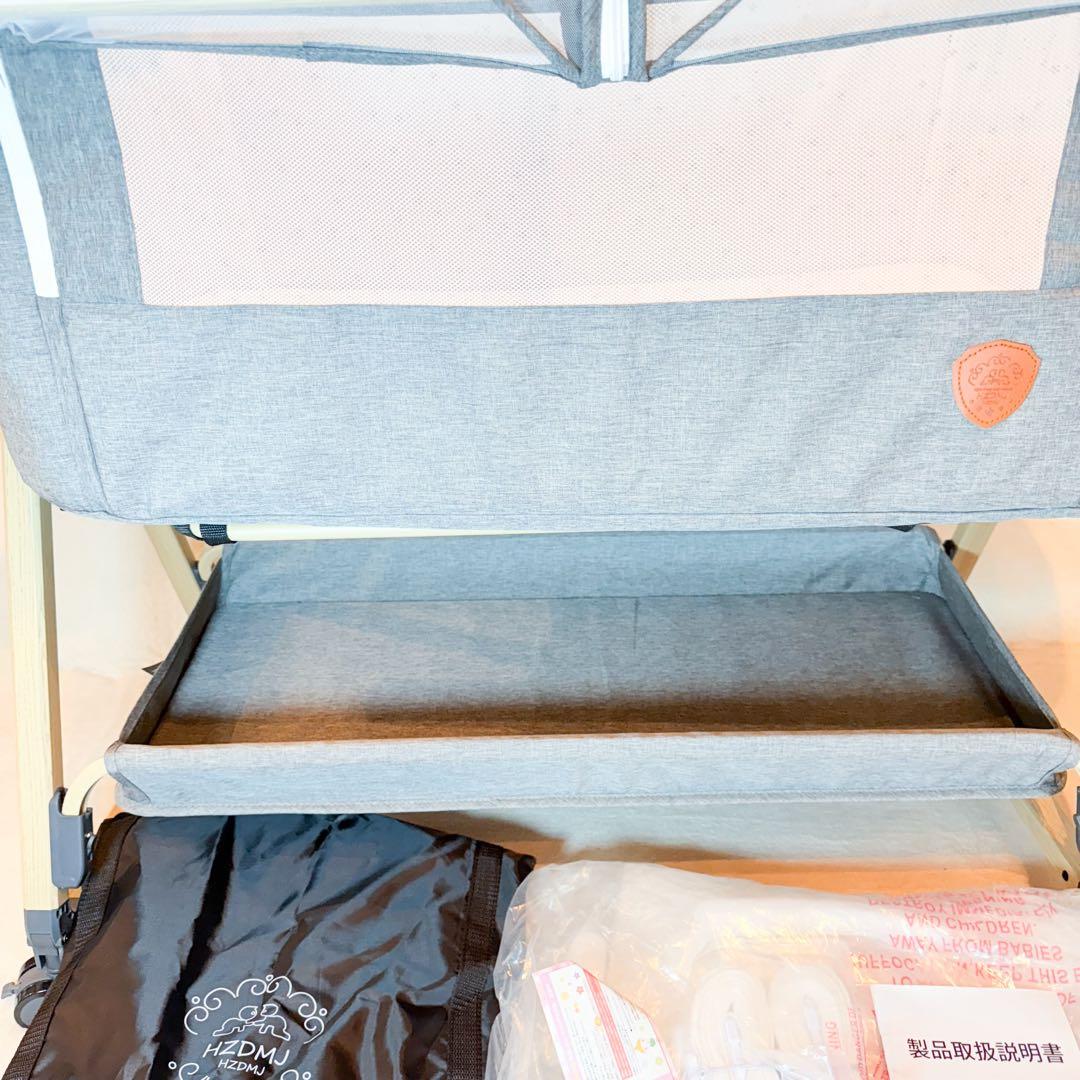 【2024年購入】HZDMJ ベビーベッド グレー