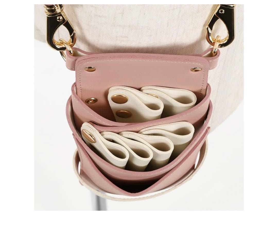 G756 シエーナno.361ピンク×アイボリーシザーケース美容師トリマー理容師