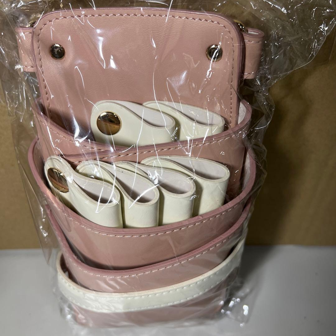 G756 シエーナno.361ピンク×アイボリーシザーケース美容師トリマー理容師