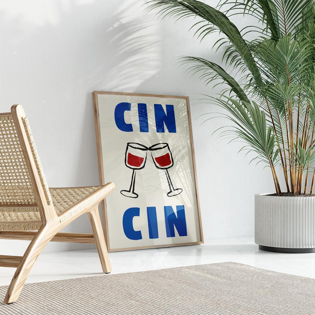 **専用**A2 インテリアポスター ワイングラス F078 白フレーム