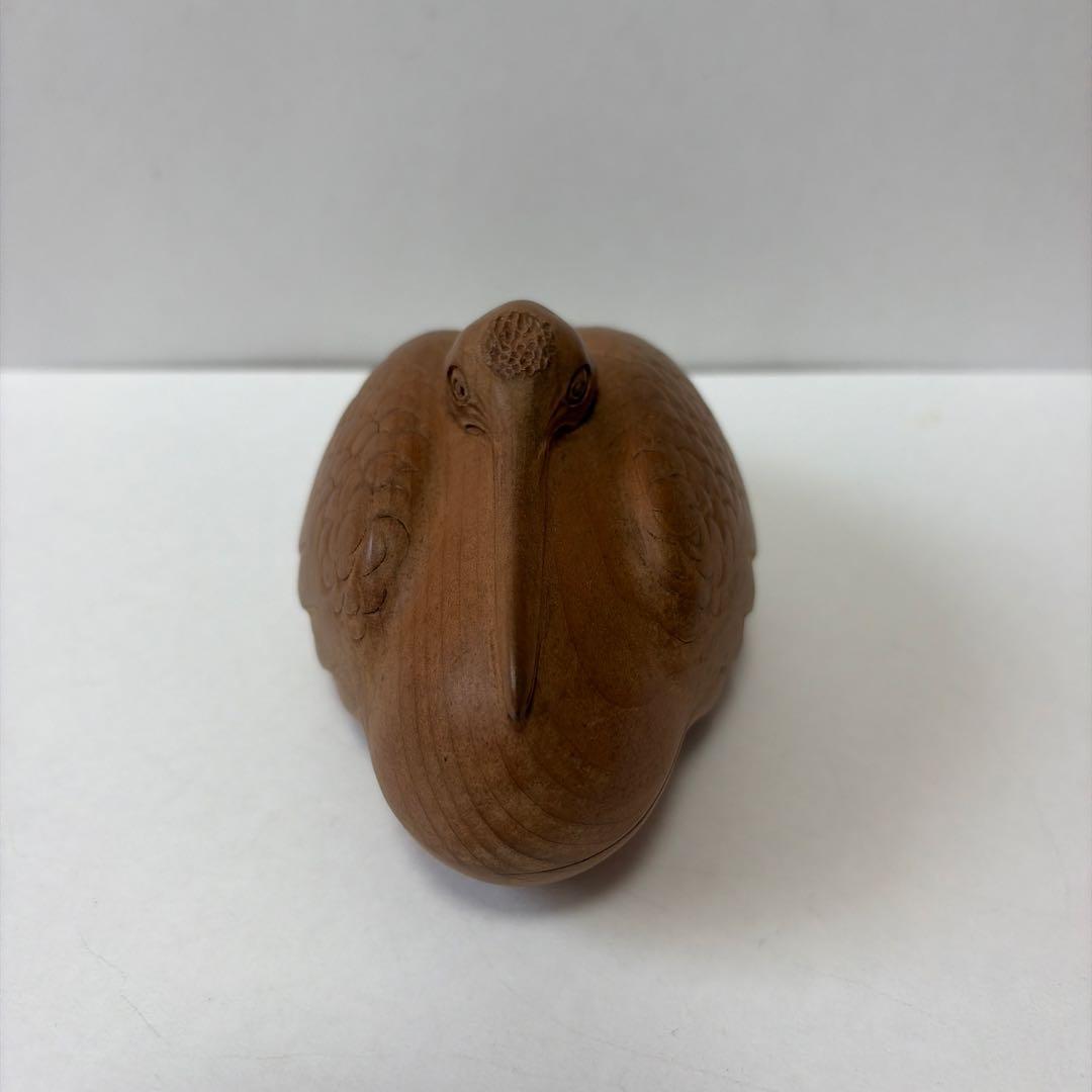 骨董・アンティーク【木彫 「鶴」】