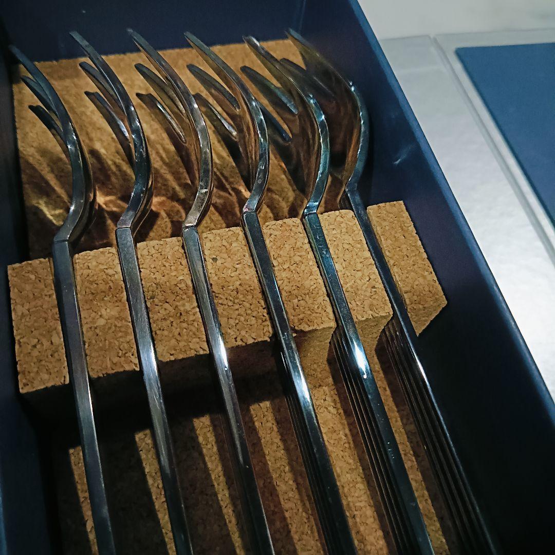 【新品】ジョージジェンセン　ベルナドッテフォーク6本セット箱付き