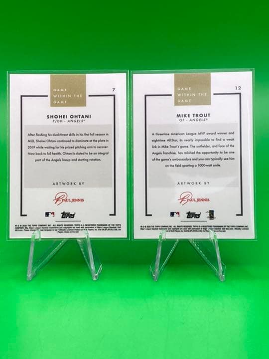 大谷 トラウト Topps Paul Jennis Art Inside