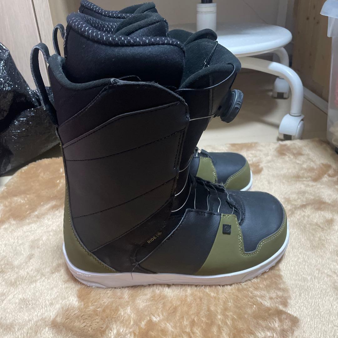 RIDEスノーボードブーツ BOAシステム ブラック/オリーブ26センチ【美品】