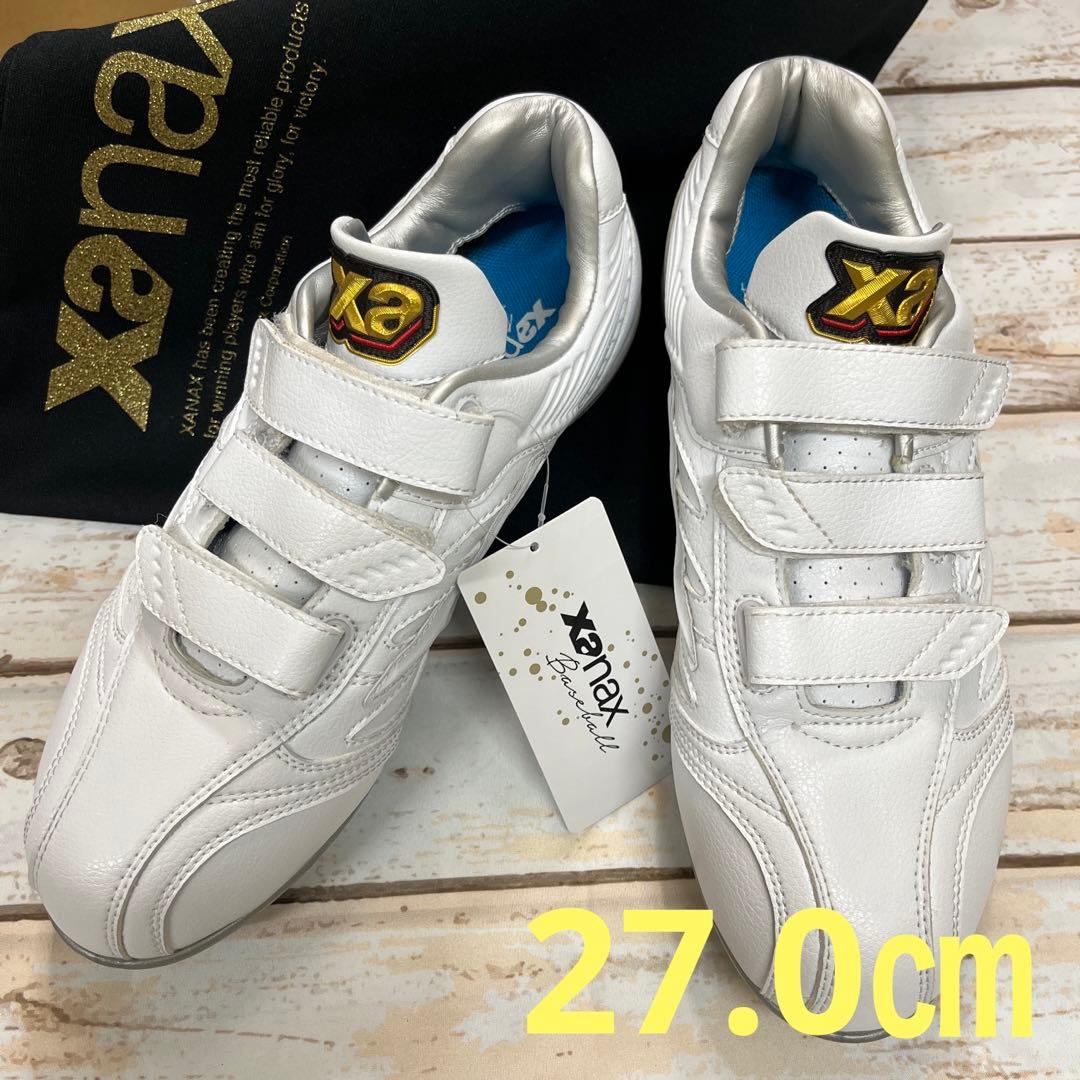 ザナックス Xanax ベルト式樹脂底スパイク　白　27.0㎝　新品