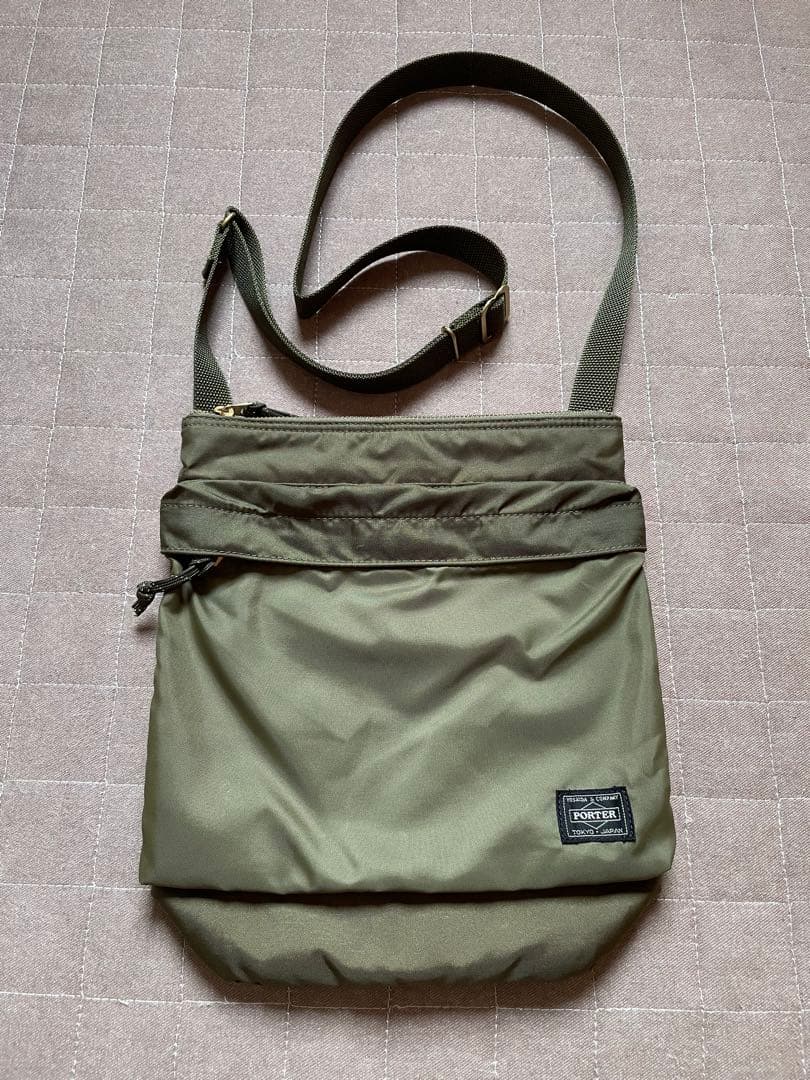 PORTER FORCE ショルダーバッグ オリーブ 美品