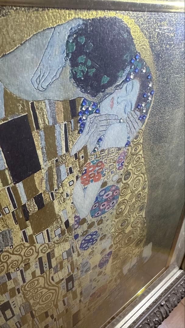 Gustav Klimt グスタフ クリムト The Kiss 接吻 額縁