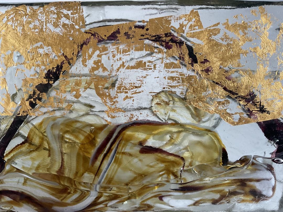 ルーク　藤田喬平　ガラス・レリーフ「富士山」(サイン)/オブジェ