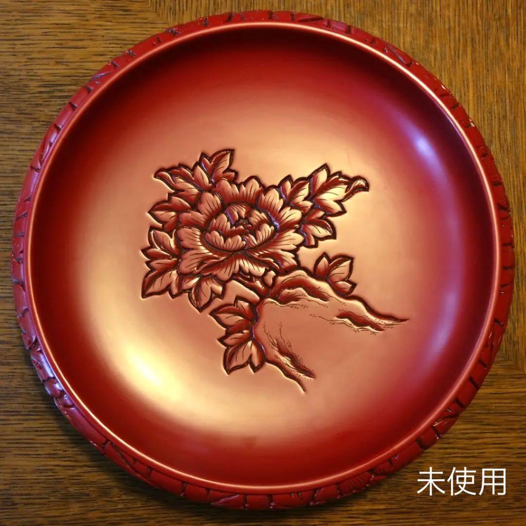 尾﨑吉蔵作 村上木彫堆朱 菓子器