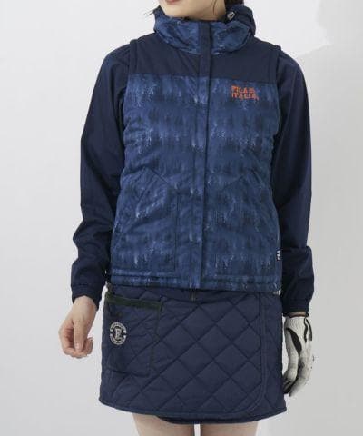未使用 FILA GOLF LLサイズ レディース 中綿ベスト＋ブルゾン 紺LL