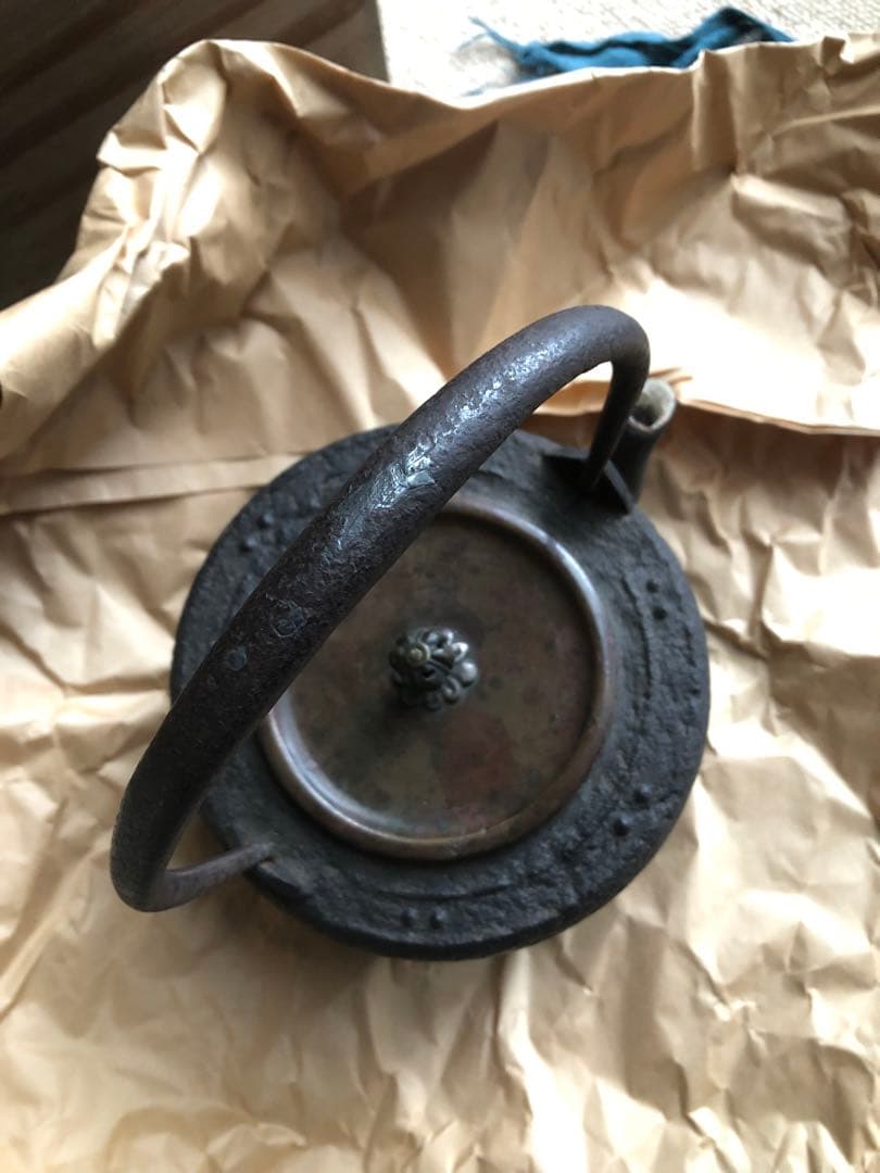 時代　鉄瓶　金森佐平　共箱入