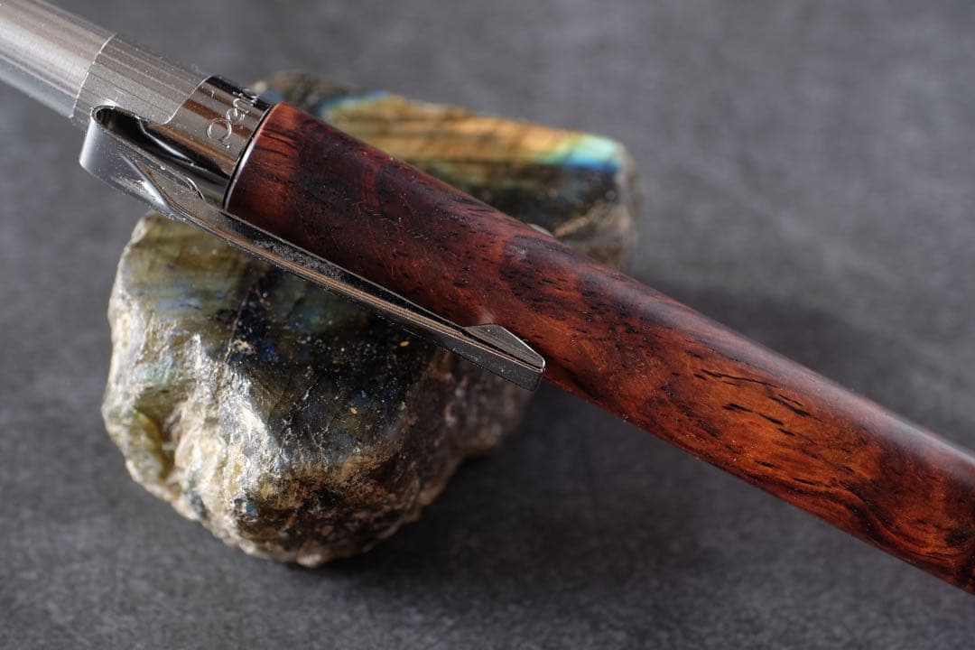 PG5木軸カスタム0184　高村杢工房 製図用シャーペン　ホンジュラスローズ瘤