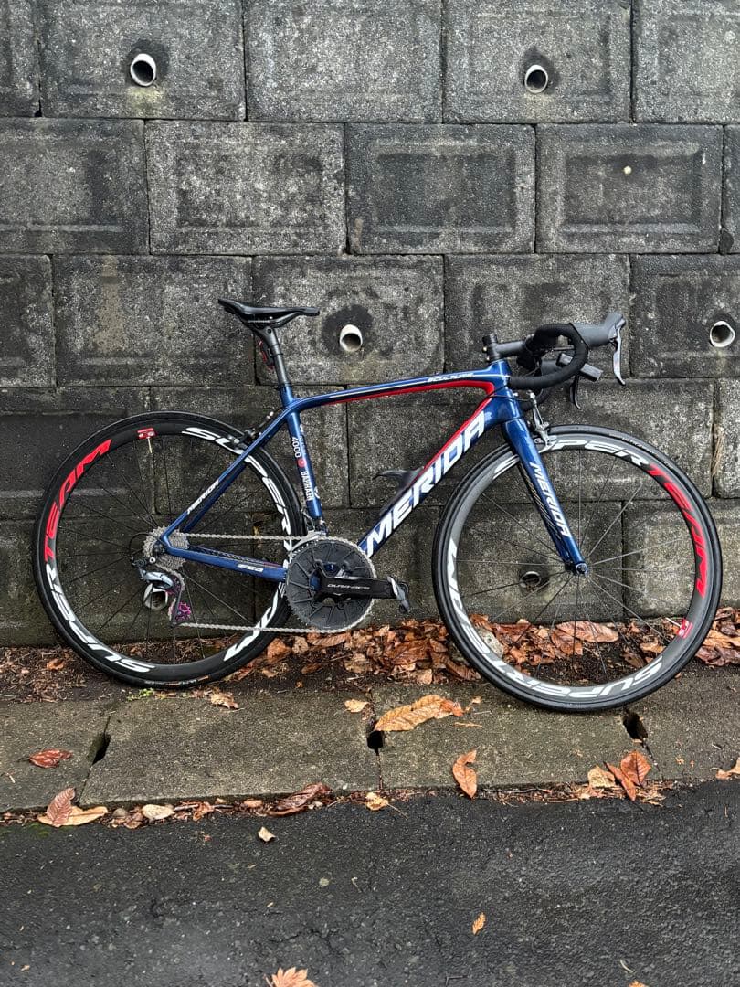 スーパーチームカーボンホイール赤白38m