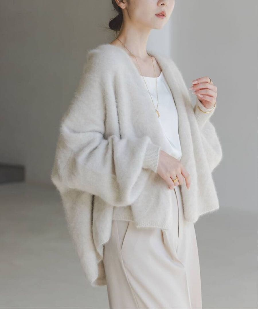 25AW新作☆NOBLEノーブルFOX/Caファーニットカーディガン