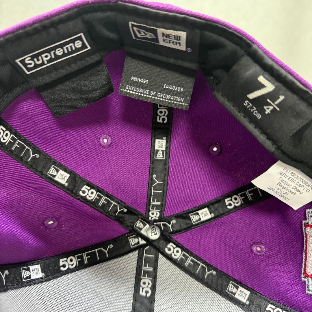 Supreme 59FIFTY 紫色 キャップ 7 1/4 未使用シュプリューム