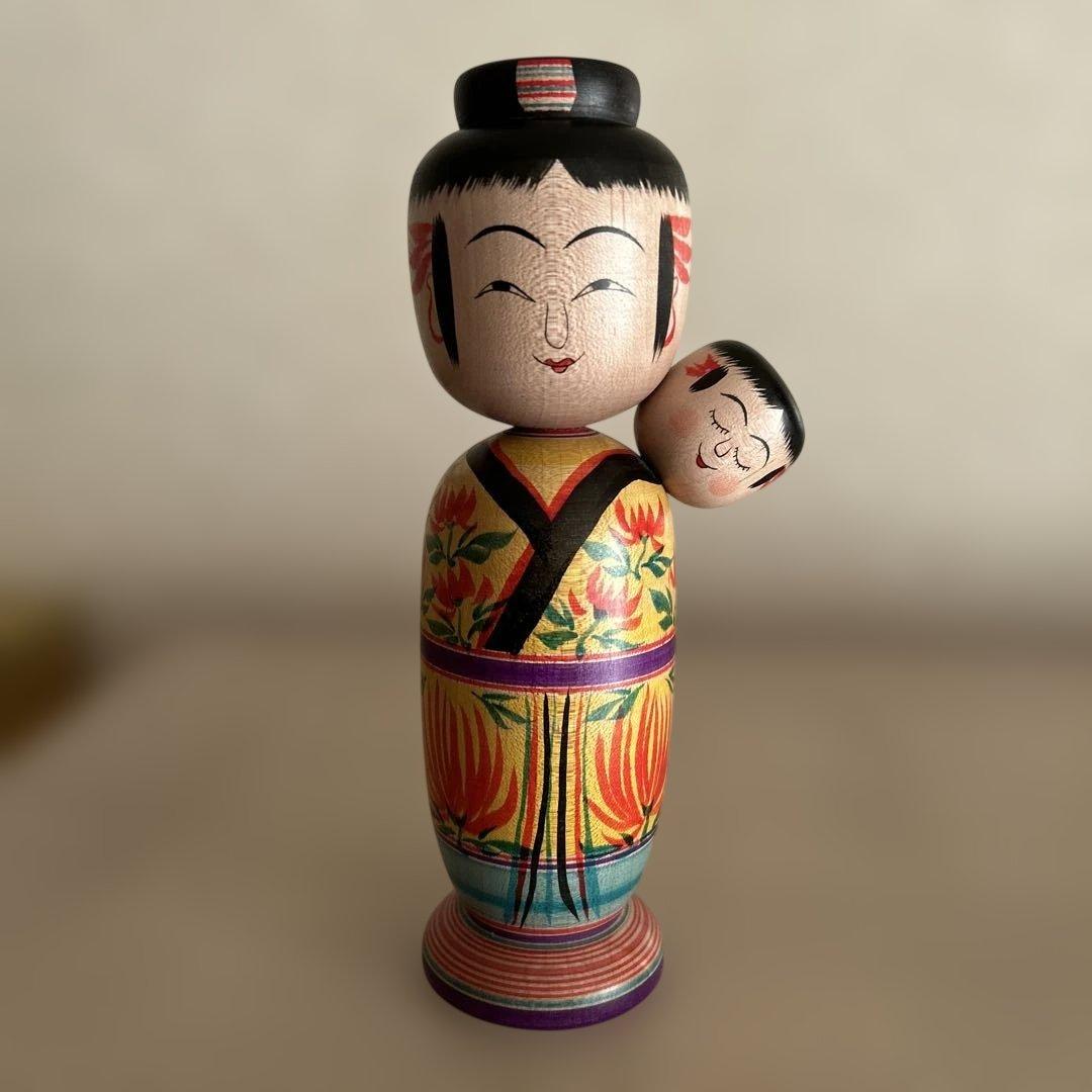 鈴木征一工人 【ガラ入り子守り】 こけし