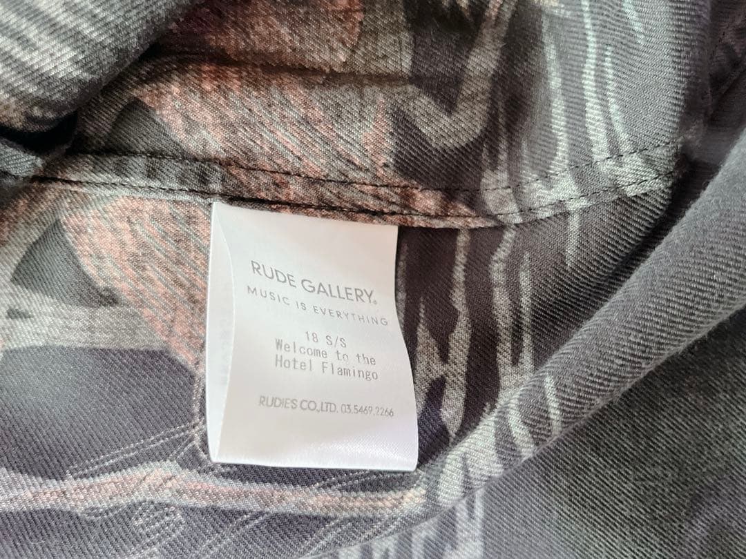 さささRUDE GALLERY フラミンゴ柄 ローブ/ガウン　チバユウスケ